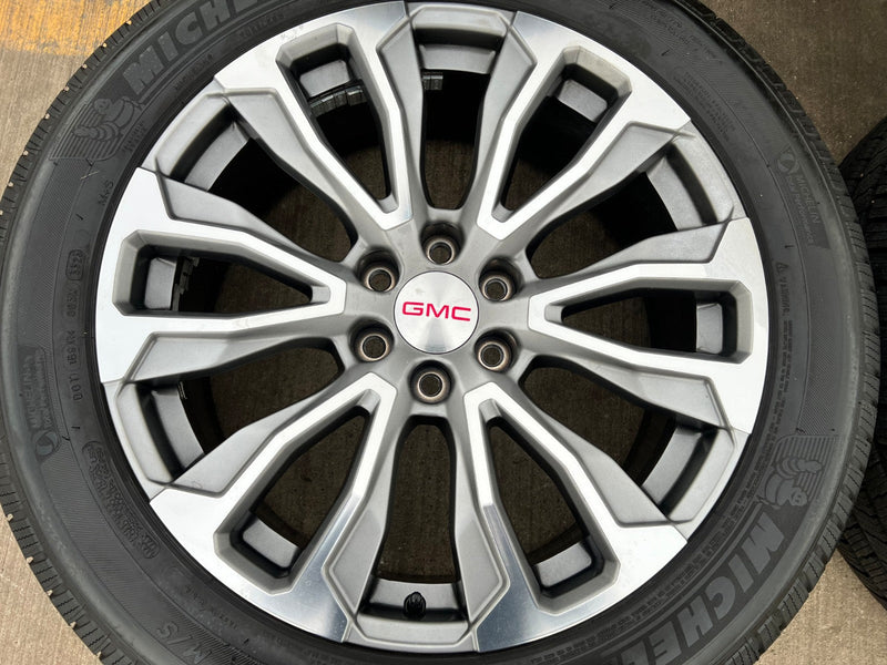 22" GMC Yukon Sierra DENALI OEM wheels rims 14025 97000 tires MICHELIN Texas Truck Tire