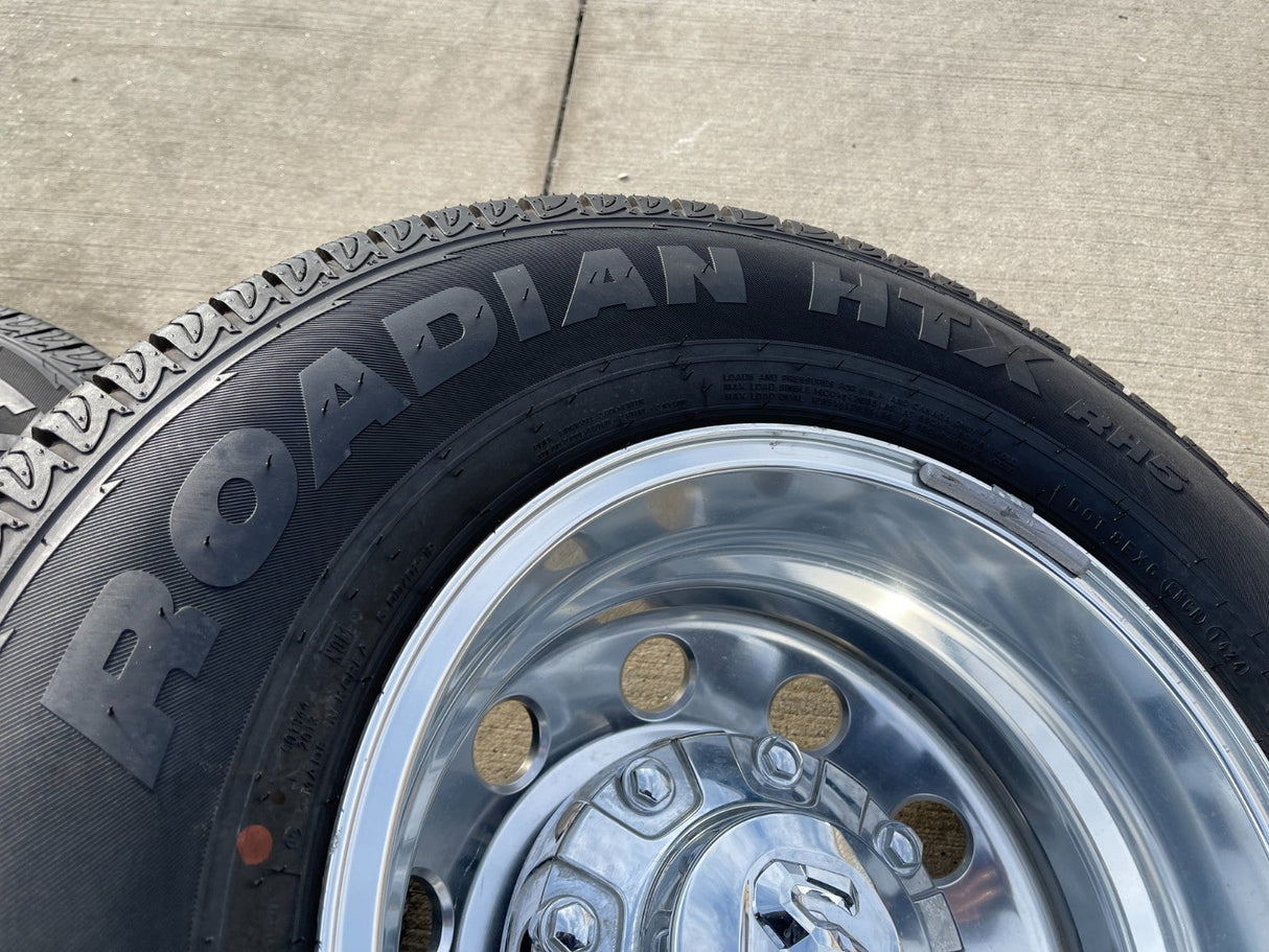17" Dodge Ram 3500 Dually Laramie 8x200 wheels rims 2701 2702 OEM NEXEN Texas Truck Tire