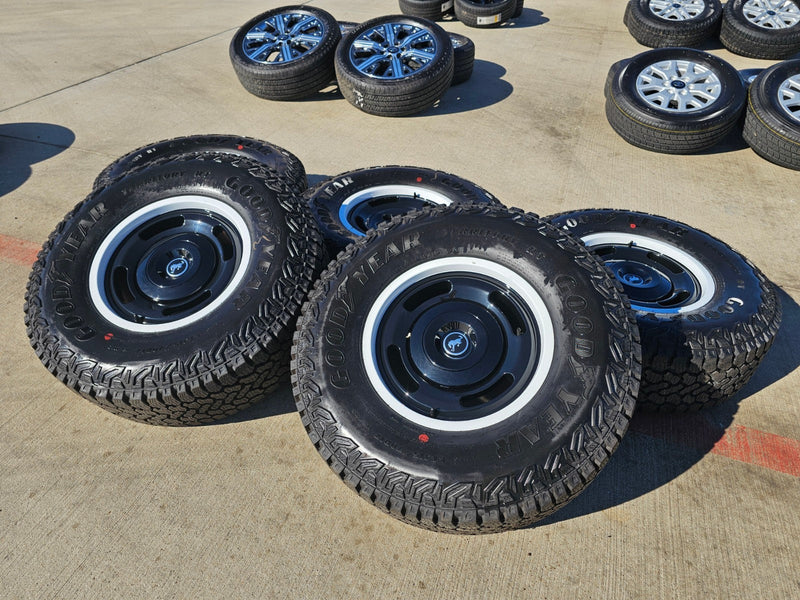 17" Ford Bronco HERITAGE Edition wheels rims white 2025 2026 GOODYEAR 35" NEW Texas Truck Tire