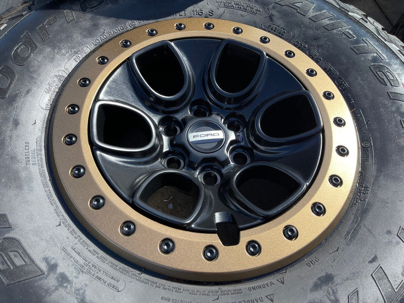 17" Ford F-150 Raptor OEM BEADLOCK rims wheels BRONZE 10459 95210 BFG 37" NEW Texas Truck Tire