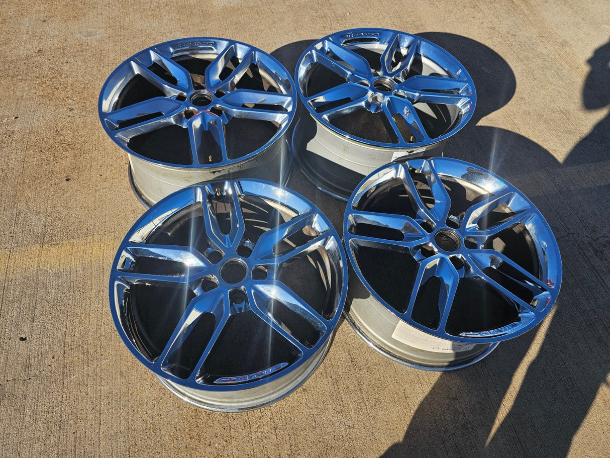 19" + 20" Chevy Corvette STINGRAY C7 OEM wheels rims 5634 5635 5640 5641 chrome Texas Truck Tire