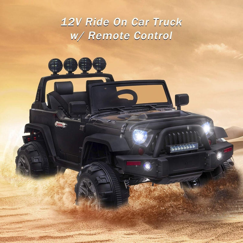 12V Electric Ride-On Pickup Truck for Kids with 3 Speeds and Remote Control