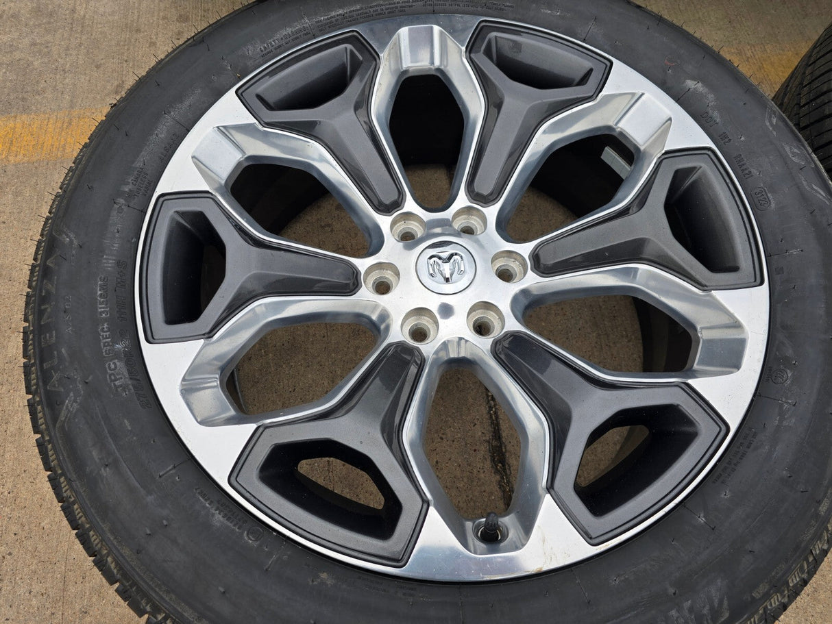 22" Dodge Ram 1500 OEM LIMITED Laramie wheels rims 2685 GRAY 2022 2023 2024 2025 Texas Truck Tire