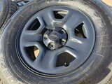 17" Jeep Wrangler Rubicon Sahara OEM wheels rims 9240 9220 black 2022 2023 2024 Texas Truck Tire