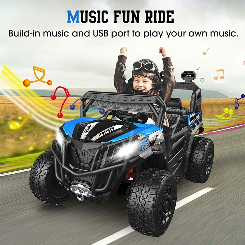 12V 35W Engine Children Boys Ride On UTV Vehicle, Wireless Control, Spring Suspension