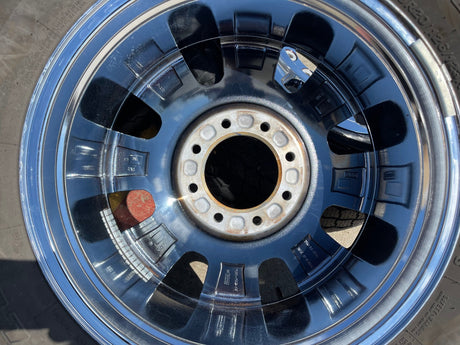 20" Ford F-250 F-350 OEM 10295 25085 10552 chrome Lariat wheels rims tires Texas Truck Tire
