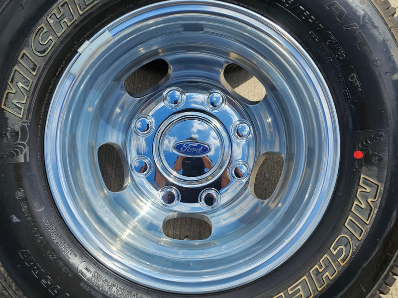 17" Ford F-350 Dually OEM 10477 10478 rims wheels Michelin A/T2 NEW Texas Truck Tire