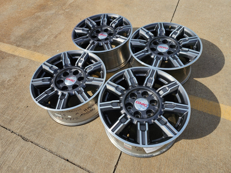 18" GMC Sierra AT4X Chevy Silverado OEM 14131 wheels rims 2024 2025 2026 Texas Truck Tire