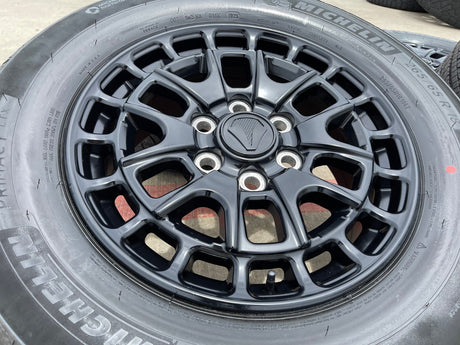 18" Toyota Tundra TSS T FORCE TRD OEM black wheels rims Sequoia 2025 2026 NEW Texas Truck Tire