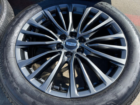 22" Cadillac Escalade V Platinum OEM 4883 95479 wheels rims BRIDGESTONE Texas Truck Tire