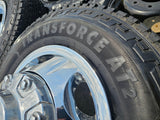17" Dodge Ram 3500 Dually 8x200 wheels rims 2703 2704 OEM tires FIRESTONE A/T Texas Truck Tire