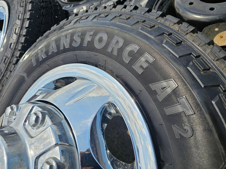 17" Dodge Ram 3500 Dually 8x200 wheels rims 2703 2704 OEM tires FIRESTONE A/T Texas Truck Tire