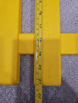 Kids' Yellow Ride-On Tractor Wagon Trailer with Side Gate Section