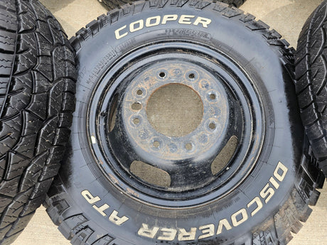 17" Dodge Ram 3500 Dually Laramie 8x200 wheels rims 2703 2704 OEM COOPER Texas Truck Tire
