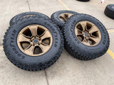 17" Jeep Wrangler Rubicon OEM 96226 wheels rims Gladiator GOODYEAR  A/T 33" NEW Texas Truck Tire