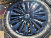 22" Infiniti QX80 QX56 Nissan Titan Armada OEM 94236 wheels rims MIHCELIN NEW Texas Truck Tire
