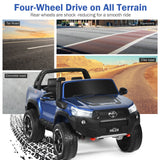 2-Seater Toyota Hilux Ride On Truck Car with Remote Control - Blue