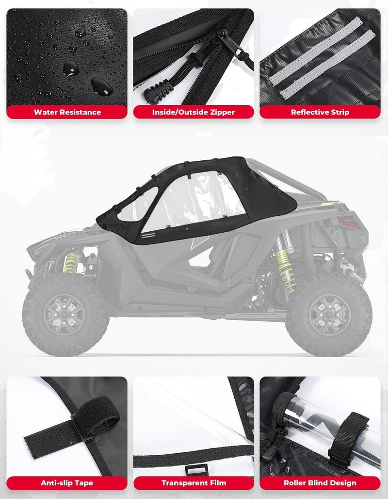 Upgraded Soft Upper Door Cab Enclosure for Polaris RZR PRO XP 2020-2024
