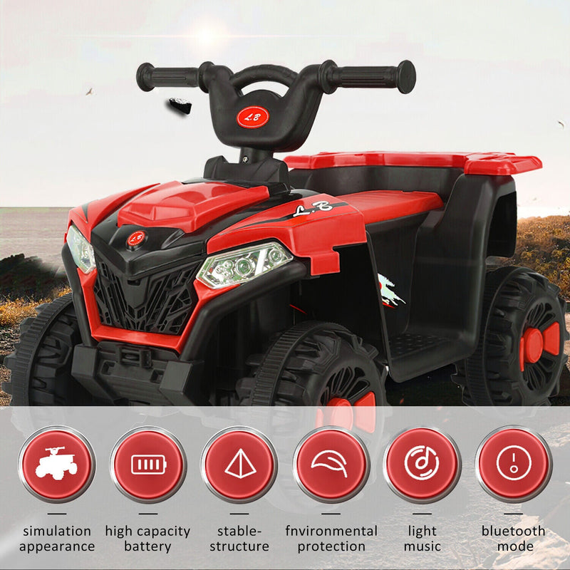 6V Electric ATV Quad Kids Ride-on Car Battery Powered 4-Wheel Motorcycle