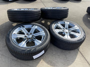 22" GMC Yukon DENALI OEM wheels rims 5667 tires Sierra CHROME PIRELLI Texas Truck Tire