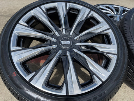 24" Cadillac Escalade PLATINUM OEM wheels rims V 2023 2024 2025 2026 2027 NEW Texas Truck Tire