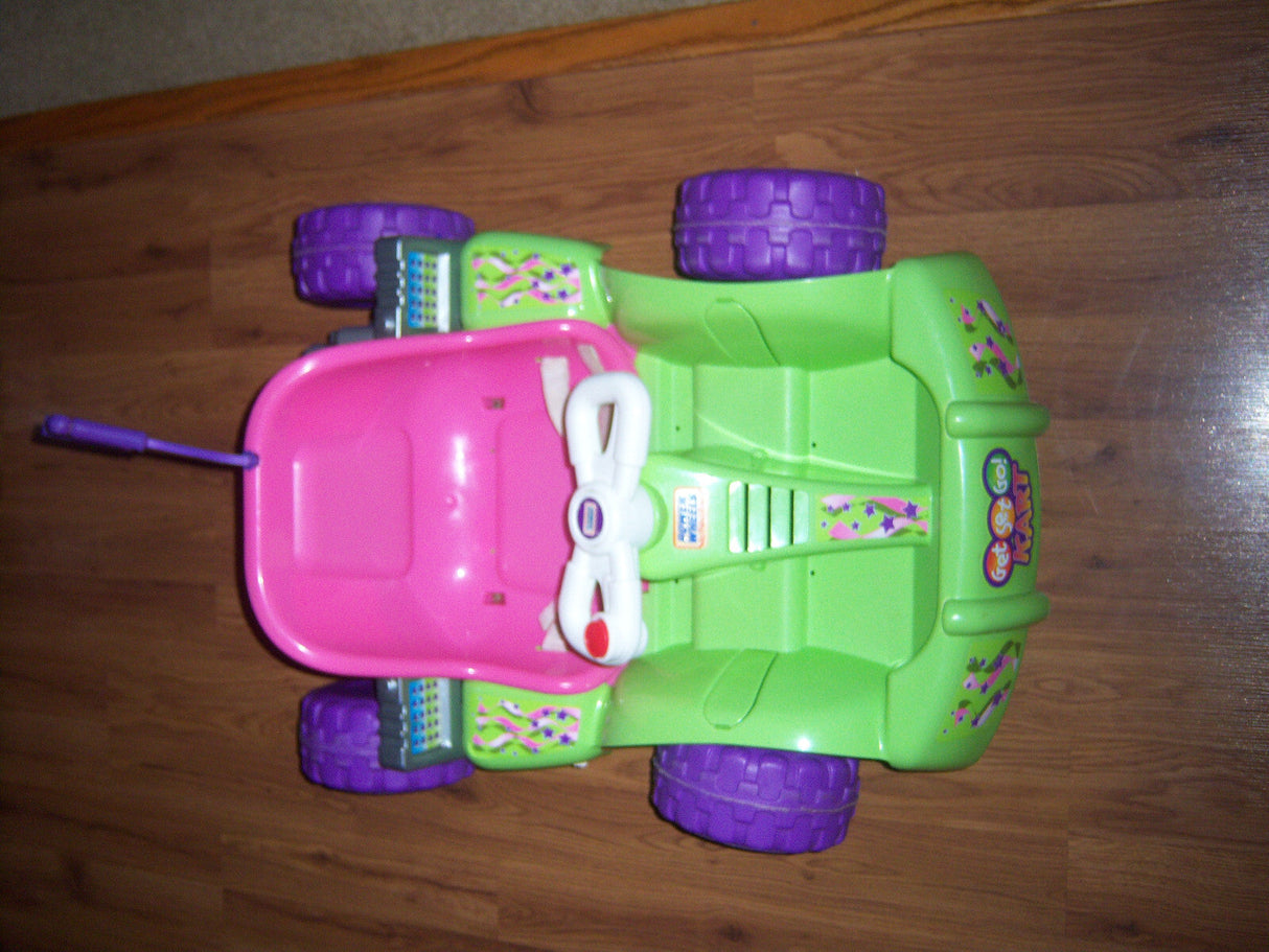 Vintage 2001 Sweet Retired Power Wheels Fisher-Price Go-Kart Riding Toy for Girls