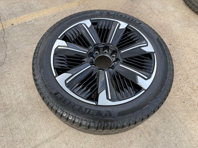 24" Cadillac Escalade IQ EV OEM 8x165 wheel rim Hummer 2500 2025 MICHELIN NEW Texas Truck Tire