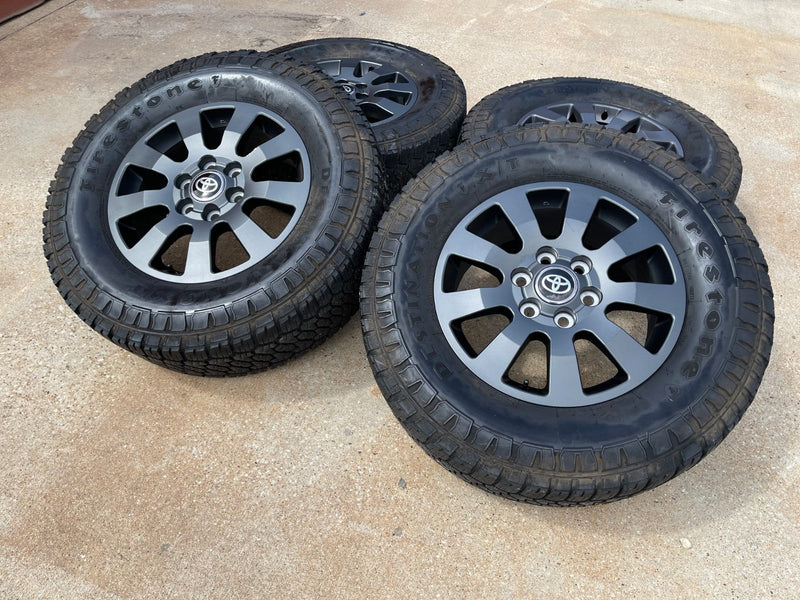 18" Toyota Land Cruiser OEM wheels rims 95952 Tundra Sequoia FIRESTONE X/T Texas Truck Tire