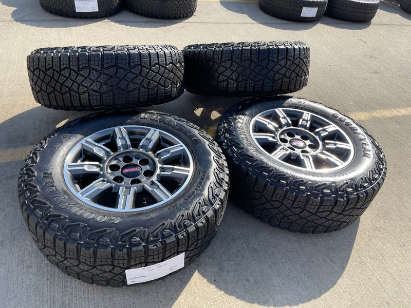 18" GMC Sierra AT4X Chevy Silverado OEM 14131 wheels rims 2024 2025 2026 Texas Truck Tire
