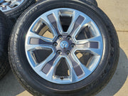 20" Dodge Ram 1500 OEM Laramie Long Horn 2678 2682 wheels rims 2024 2025 NEW Texas Truck Tire
