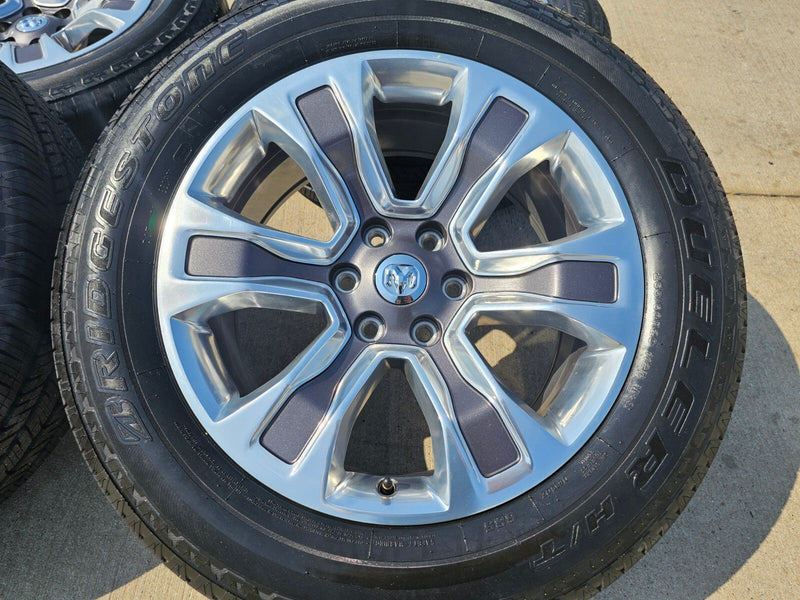 20" Dodge Ram 1500 OEM Laramie Long Horn 2678 2682 wheels rims 2024 2025 NEW Texas Truck Tire