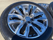22" GMC Yukon Chevy Tahoe Escalade OEM chrome 95513 wheels rims tires Texas Truck Tire