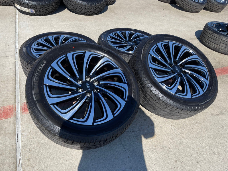 22" Lincoln Navigator OEM 10666 rims wheels BLACK LABEL 2025 2026 NEW Texas Truck Tire