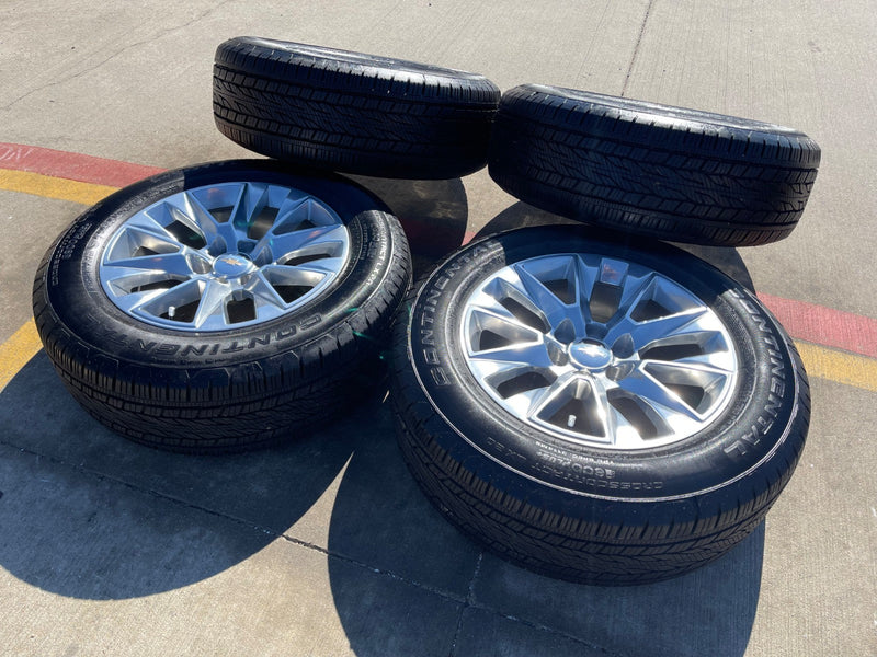 20" Chevy Tahoe Silverado LTZ 5920 OEM wheels rims Yukon 2025 2026 CONTINENTAL Texas Truck Tire