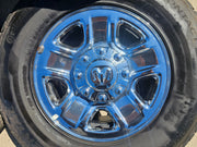 18" Dodge Ram 2500 3500 STEEL chrome OEM 2473 wheels rims CONTINENTAL Texas Truck Tire