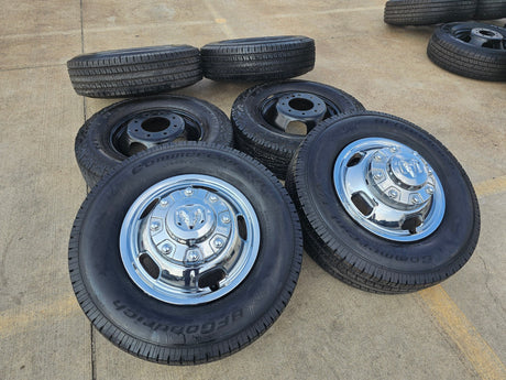 17" Dodge Ram 3500 Dually Laramie 8x200 wheels rims 2703 2704 OEM tires Texas Truck Tire