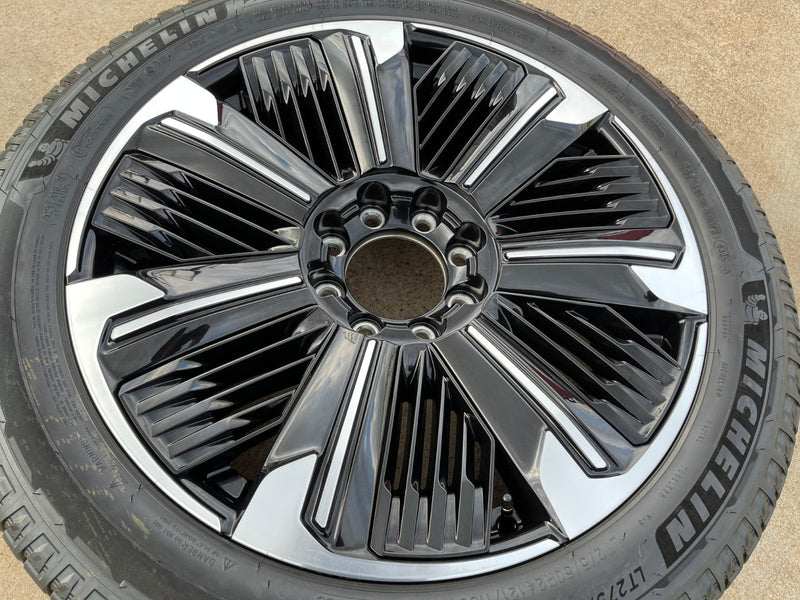 24" Cadillac Escalade IQ EV OEM 8x165 wheel rim Hummer 2500 2025 MICHELIN NEW Texas Truck Tire