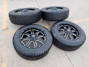 20x9 Fuel Jeep Maverick Wrangler Gladitor wheels rims 33" tires 5x127 5x112 Texas Truck Tire