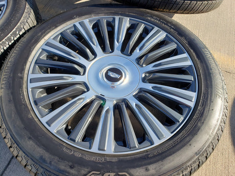 22" Cadillac Escalade Platinum OEM 4876 95167 wheels rims 2021 2022 2023 2024 Texas Truck Tire