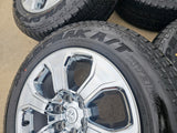 20" Dodge Ram 1500 OEM Laramie CHROME 2679 wheels rims tires 2023 2024 2025 NEW Texas Truck Tire