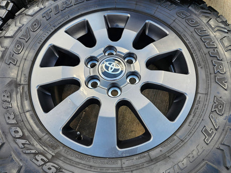 18" Toyota Land Cruiser OEM TRD wheels rims 95952 Tundra Sequoia TOYO R/T Texas Truck Tire