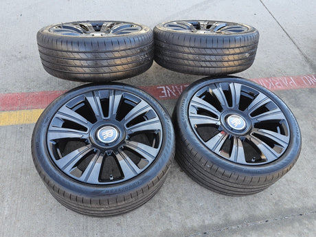 21" Rolls Royce Wraith Ghost Dawn OEM black wheels rims 5x120 tires Texas Truck Tire