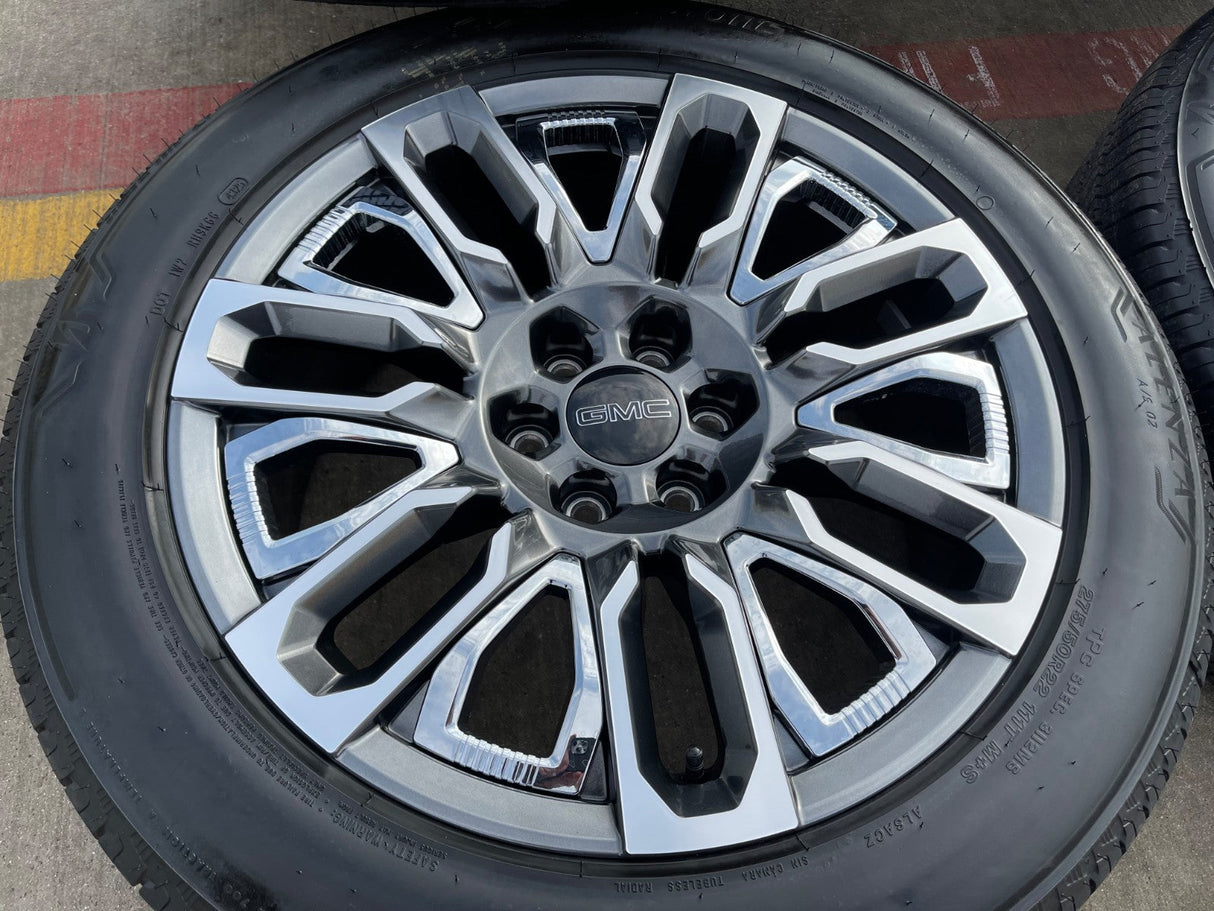 22" GMC Yukon Chevy Tahoe Escalade OEM 95486 wheels rims 2024 2025 2026 NEW Texas Truck Tire