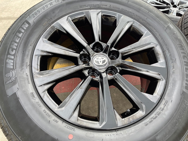 18" Toyota Grand Highlander OEM 10525 wheels rims BLACK Lexus TX350 NEW MICHELIN Texas Truck Tire