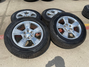 20" Chevy Silverado Tahoe Suburban OEM 5652 wheels rims tires PIRELLI A/T Texas Truck Tire