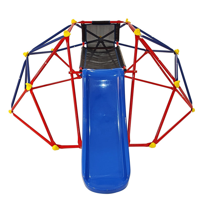 6ft Dome Climber with 1.2m Slide and Blue Climbing Stones for Ages 3+