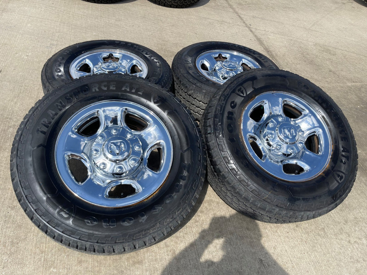 17" Ram 2500 3500 Laramie Power Wagon OEM 2186 wheels rims FIRESTONE A/T2 Texas Truck Tire