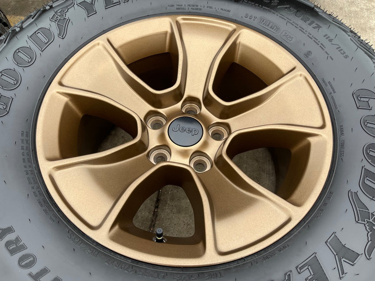(4) 17" Jeep Wrangler Rubicon OEM 96226 wheels rims Gladiator NEW Texas Truck Tire