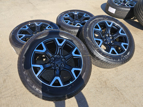 20" Jeep Grand Wagoneer Dodge Ram 1500 OEM black 9296 wheels rims 2025 2026 NEW Texas Truck Tire