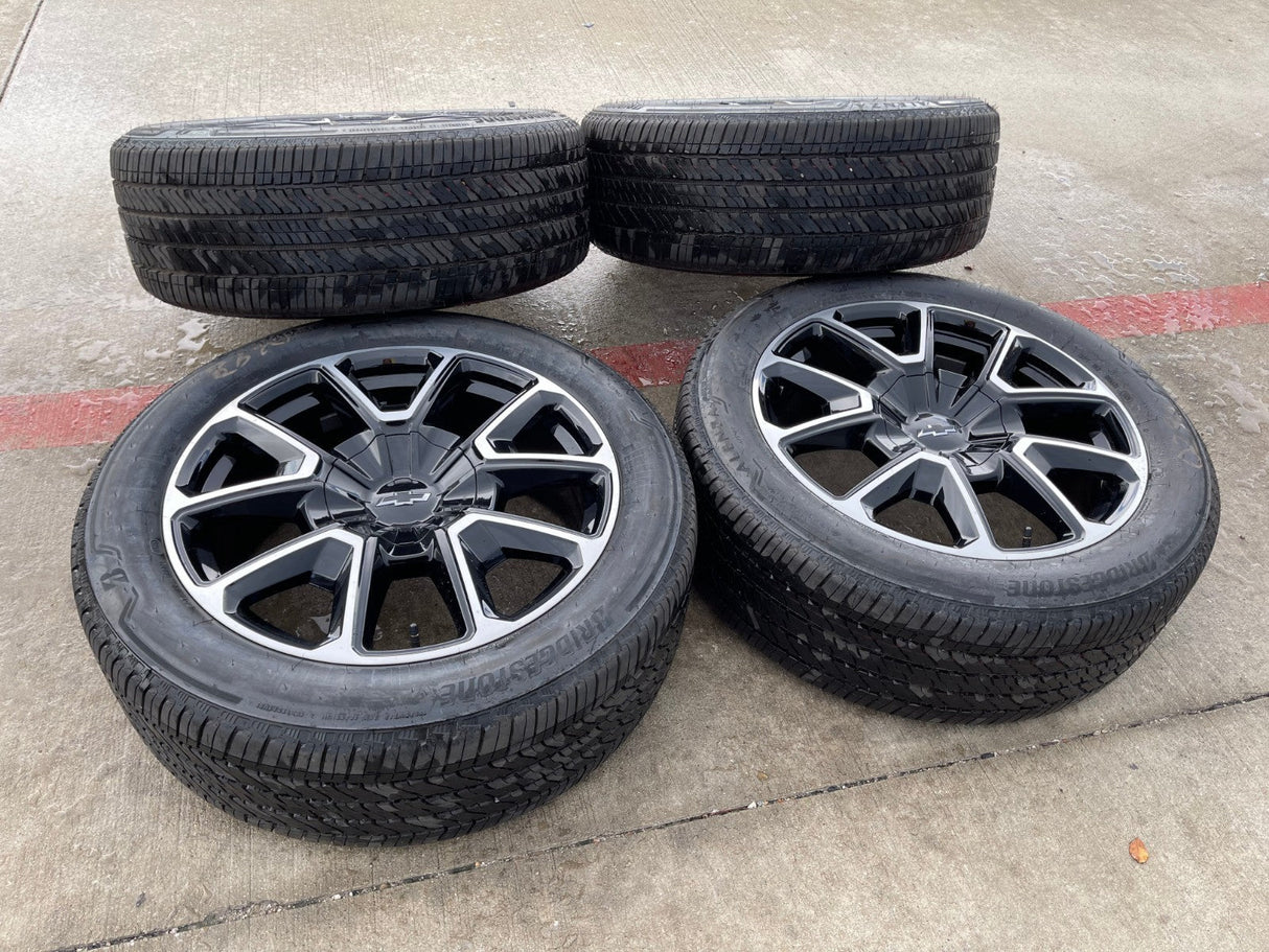22" Chevy Tahoe Suburban RST OEM 14035 wheels rims Silverado 2025 2026 NEW Texas Truck Tire